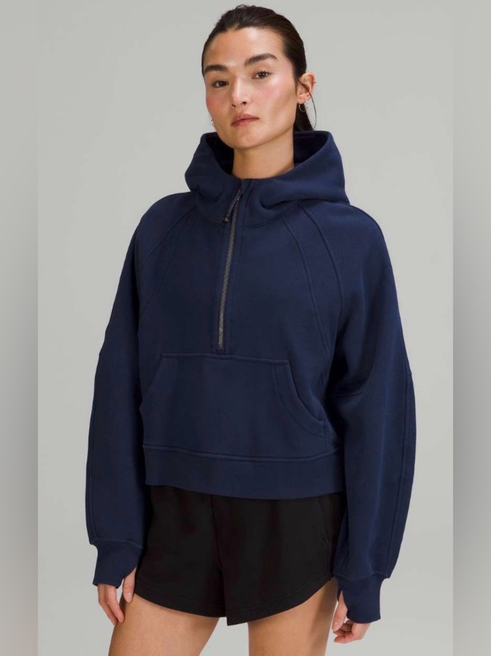 Lululemon Scuba Long Sleeve Logo Hooded Oversized Half-Zip Hoodie Jacket - Picture 2 of 11